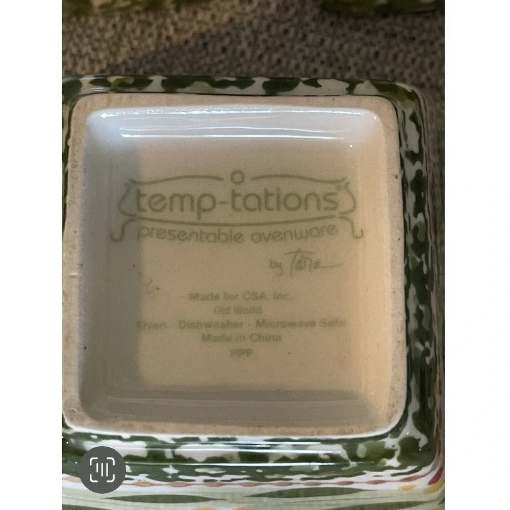 Temptations Tara OLD WORLD Oval Baking Dish, Large Serving Tray, 3 Ramekins